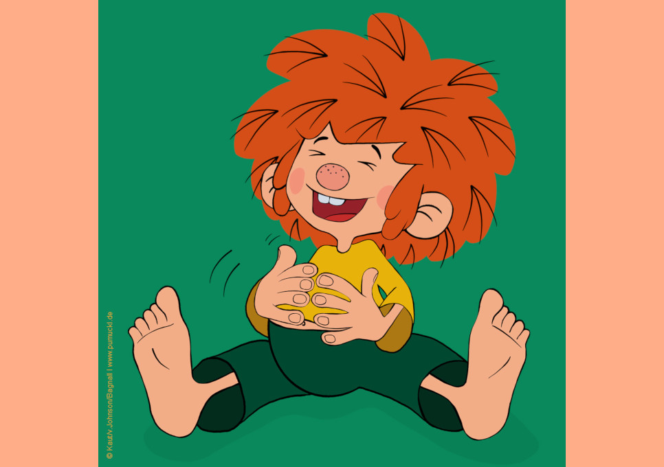 Pumuckl mit roten Haaren und grüner Hose im Kongresshaus Rosengarten
